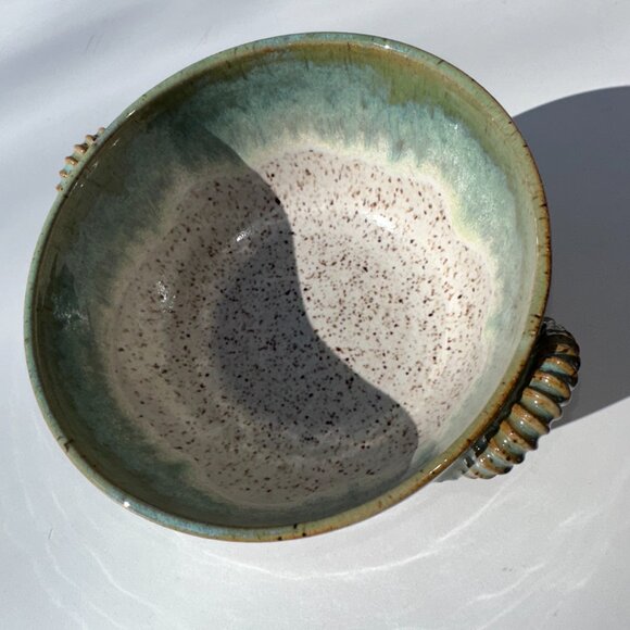 #1152 CERAMIC BOWL 5 ¾”D X 3”T  EARTH TONES SEE PHOTOS - Picture 7 of 12